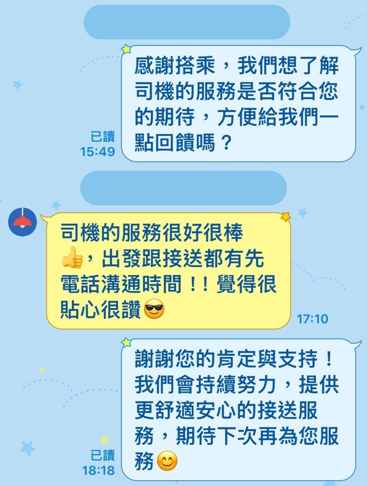 客人五星回饋